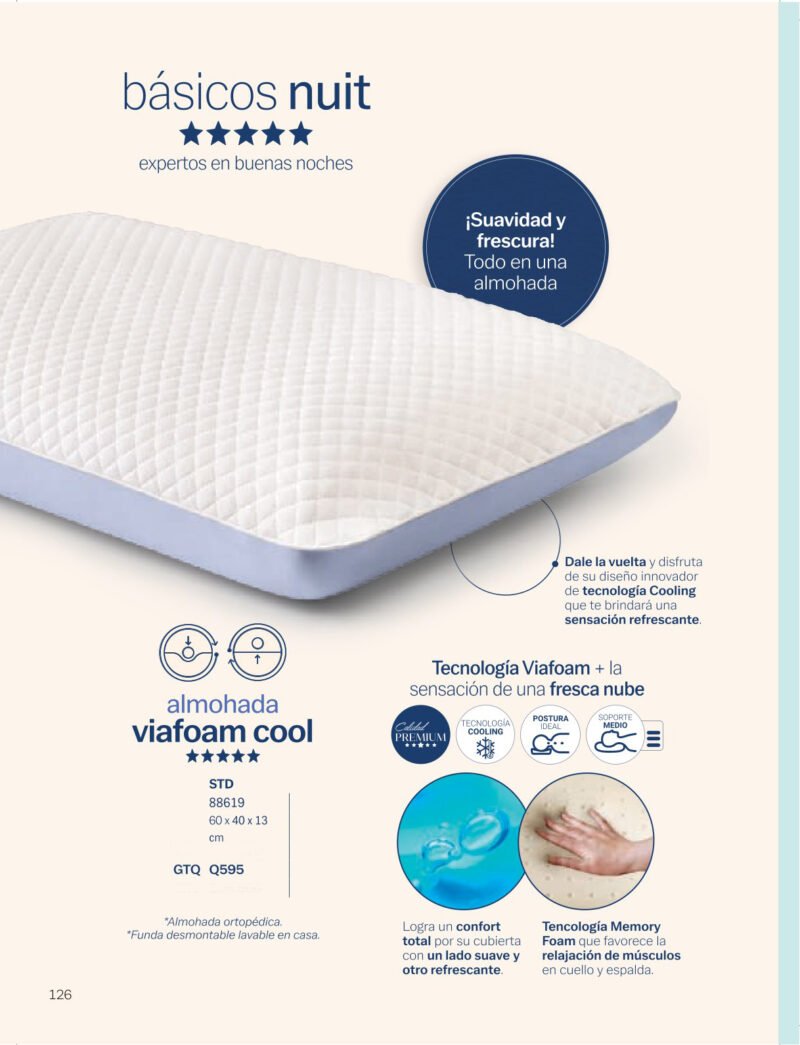 Almohada Viafoam Cool