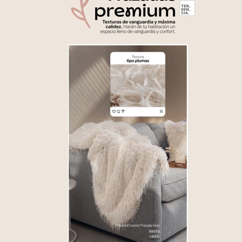 Cobertor Everest Frazada Ivory