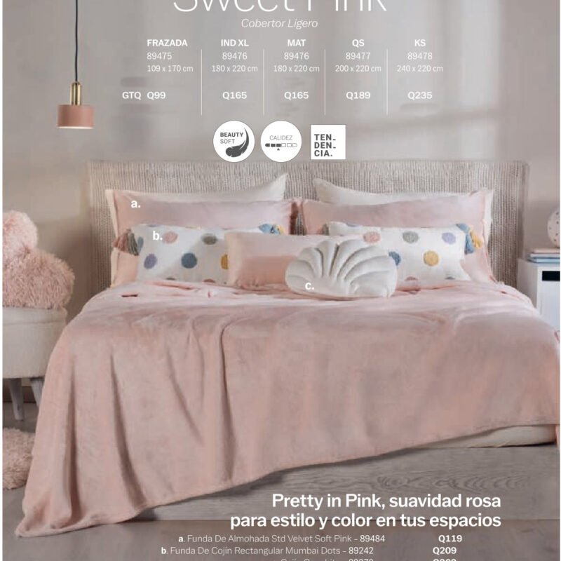 Cobertor Ligero Sweet Pink