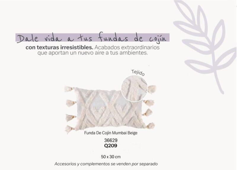 Funda de Cojín Mumbai Beige