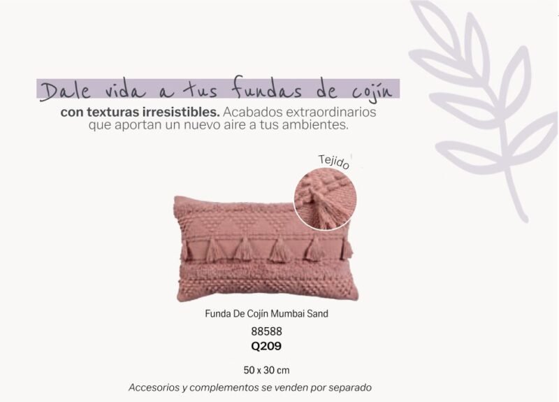 Funda de cojin Mumbai Sand Funda de Cojín Mumbai Sand