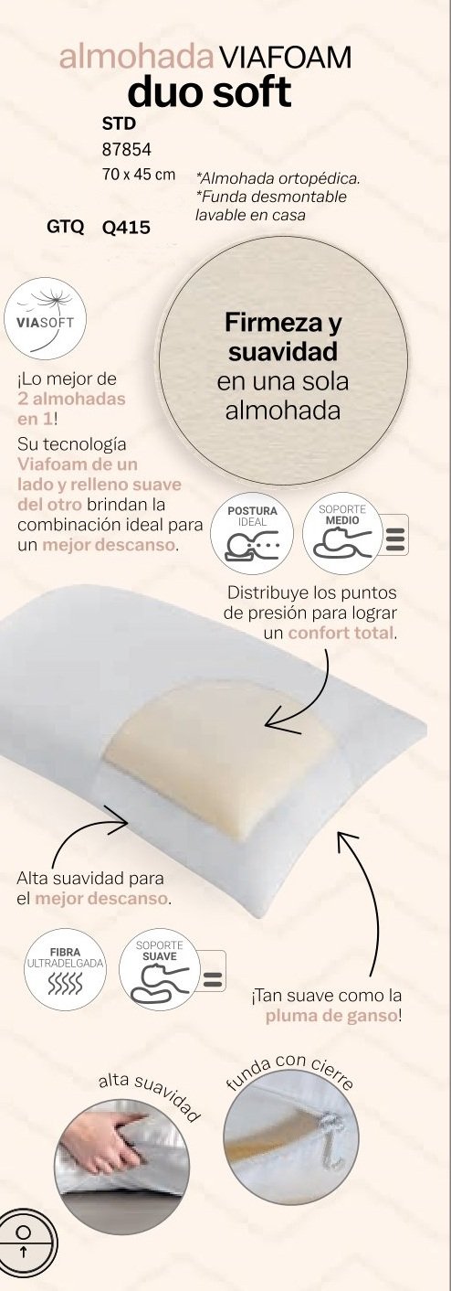almohada viafoam duo soft Almohada Viafoam Duo Soft