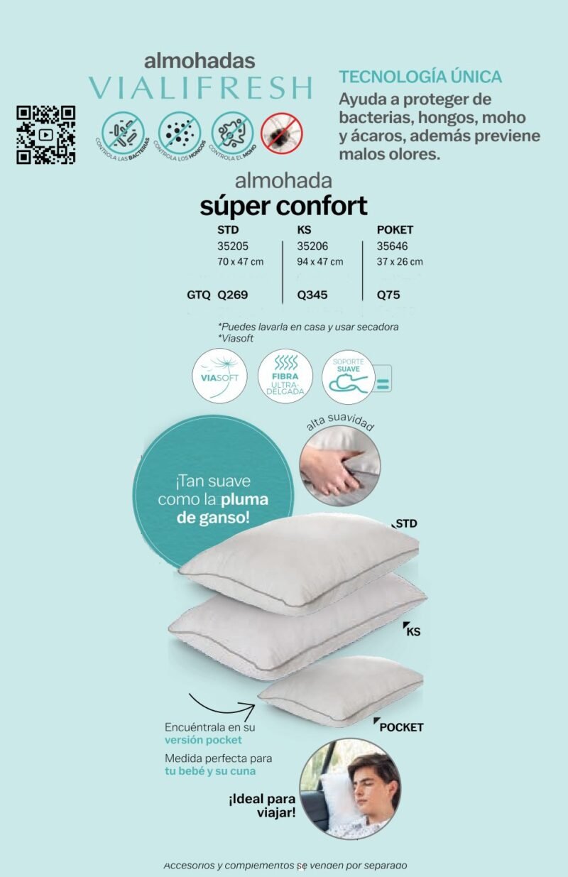 Almohadas Vialifresh Super Confort