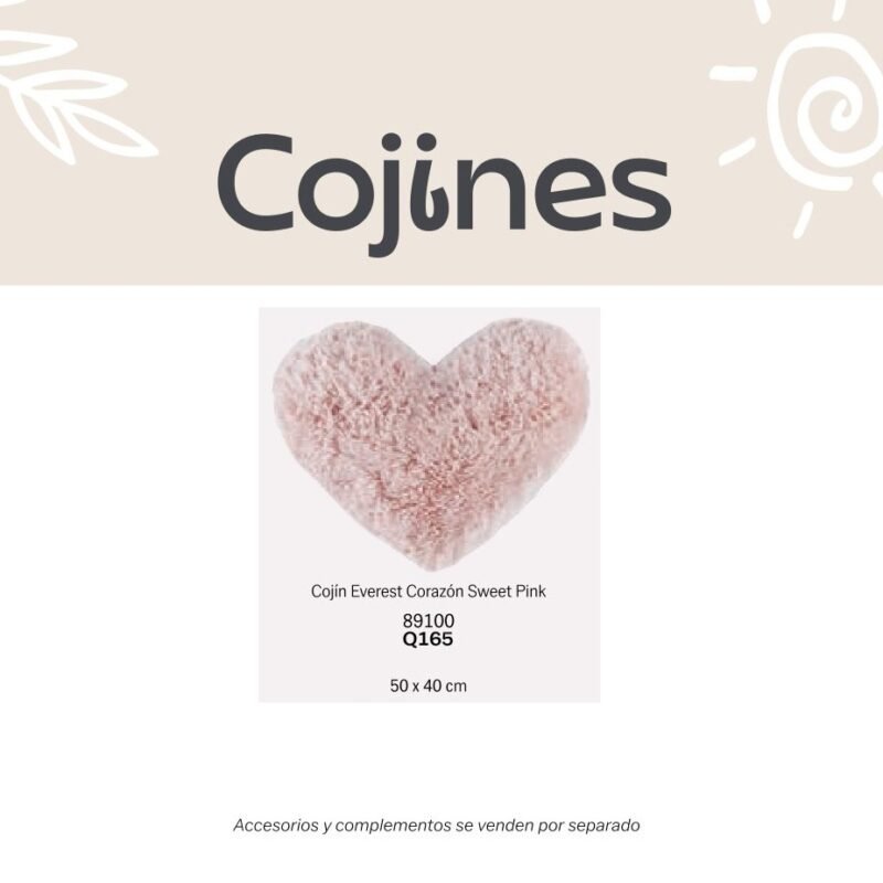 Cojín Everest Corazón Sweet Pink