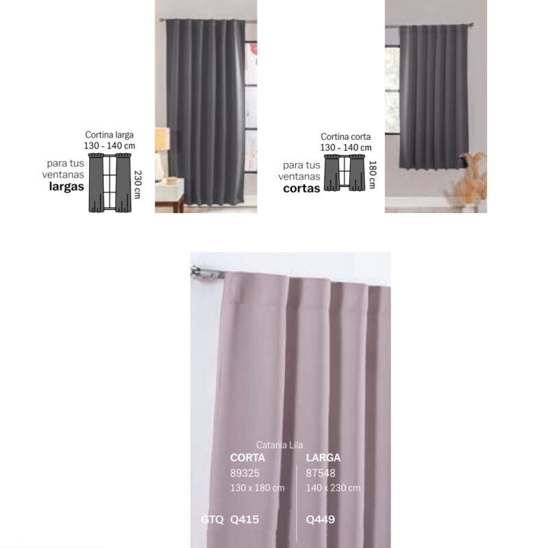 Cortinas Catania Lila