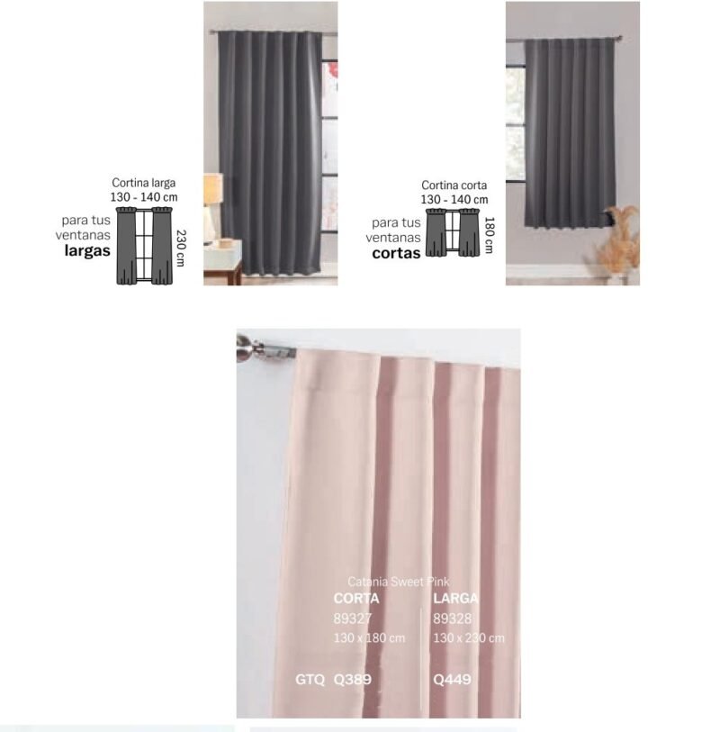 Cortinas Catania Sweet Pink