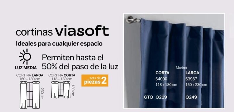 Cortinas Viasoft Marino