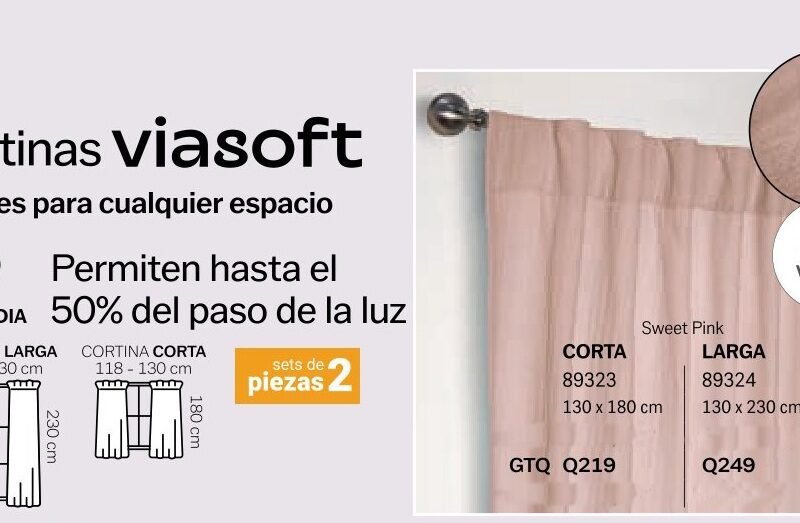 Cortinas Viasoft Sweet Pink
