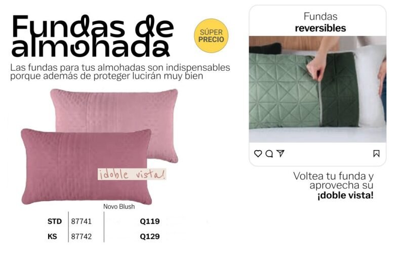 Funda de Almohada Novo Blush