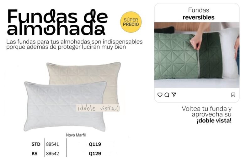 Funda de Almohada Novo Marfil
