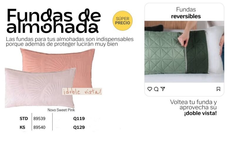 Fundas de Almohada Novo Sweet Pink