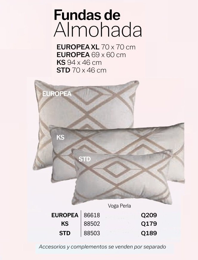 Funda de Almohada Voga Perla