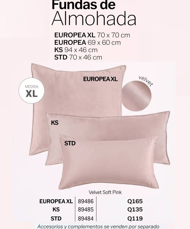 Funda de Almohada Velvet Soft Pink
