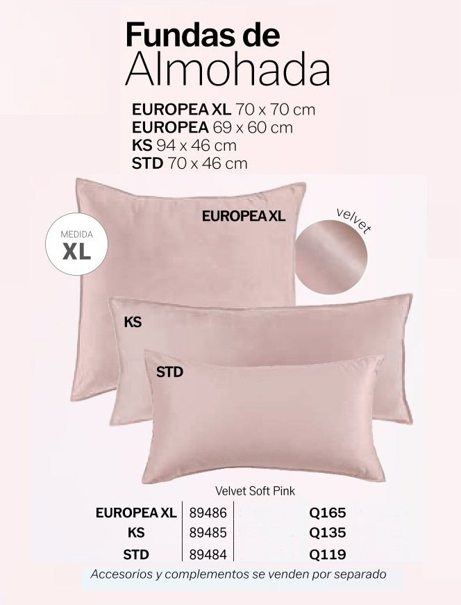Funda de Almohada Velvet Soft Pink