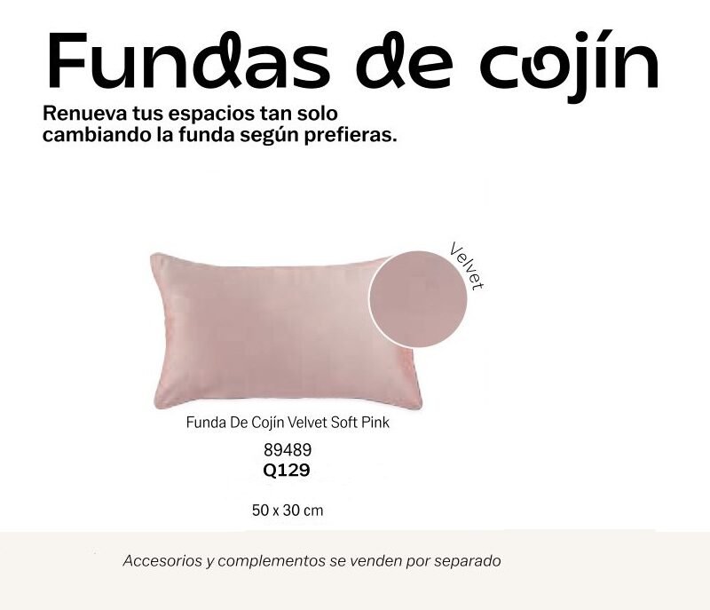 Funda de Cojín Velvet Soft Pink