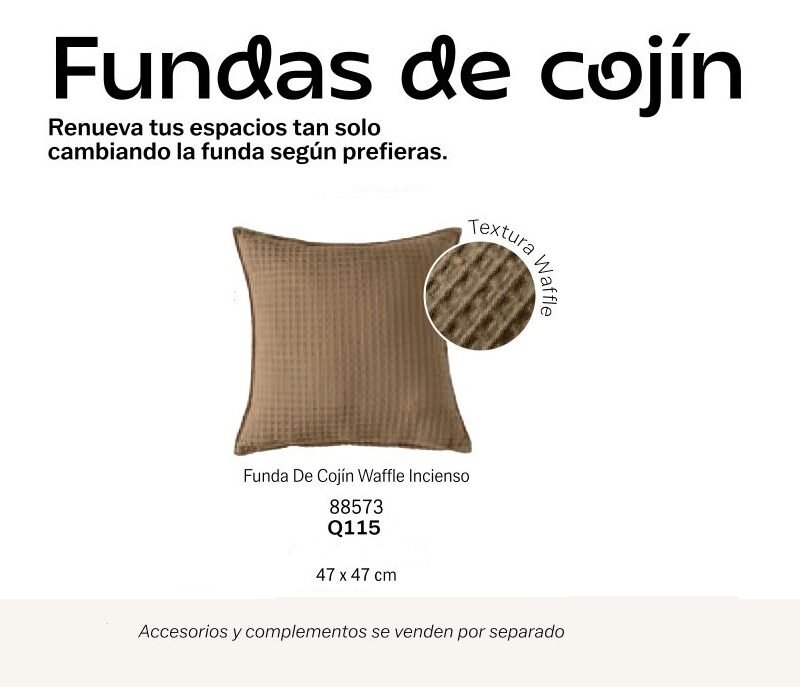 Funda de Cojín Waffle Incienso