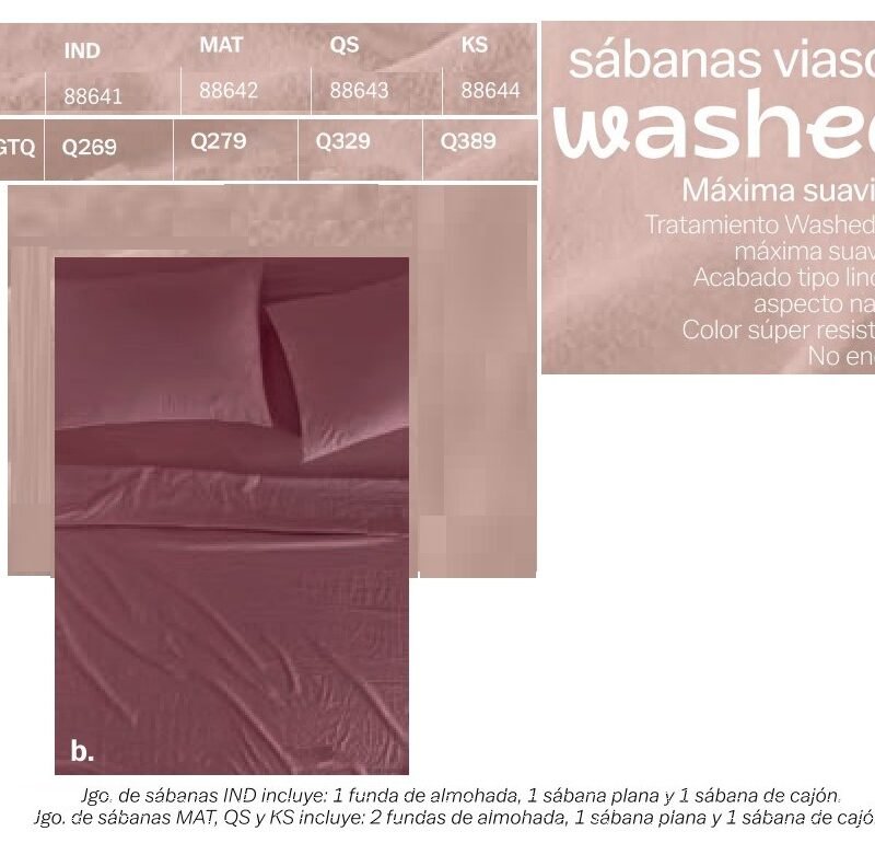 Sabana Viasoft Washed Blush