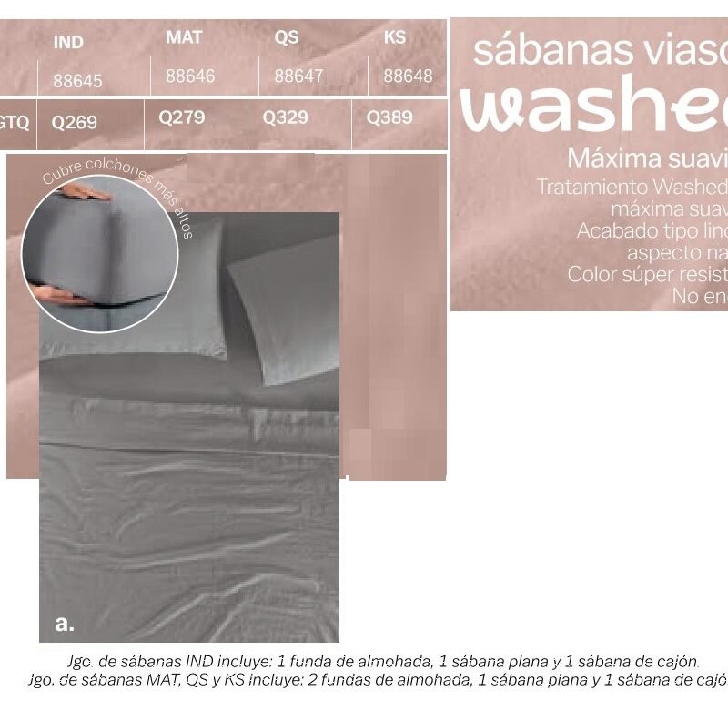 Sabana Viasoft Washed Gris