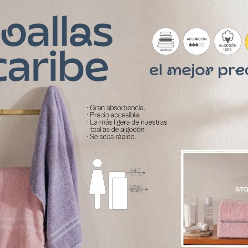 Toallas Caribe Rosa
