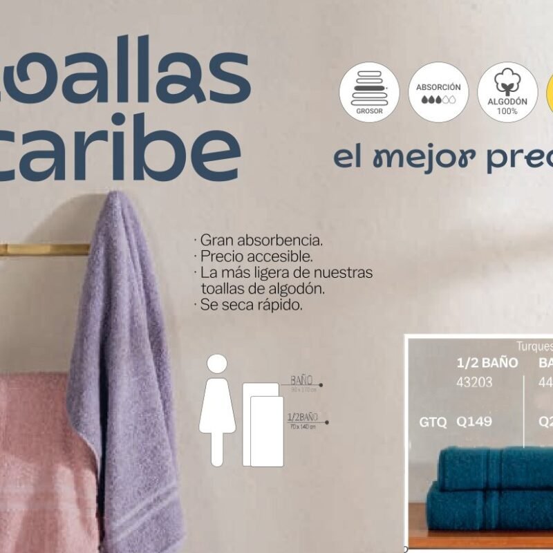 Toallas Caribe Turquesa